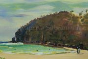 Boracay beach Philippines, gouache painting-1